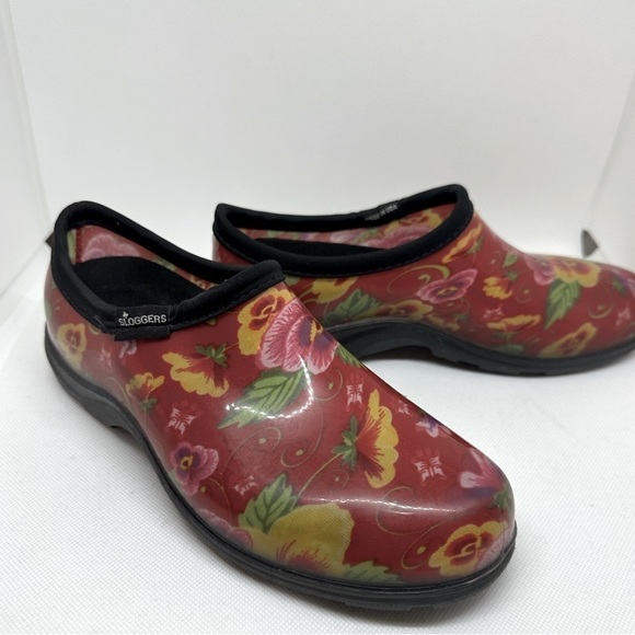 Sloggers Shoes - Sloggers Women's Waterproof Rain Mud Garden Shoe Clog Floral Red - Size 9